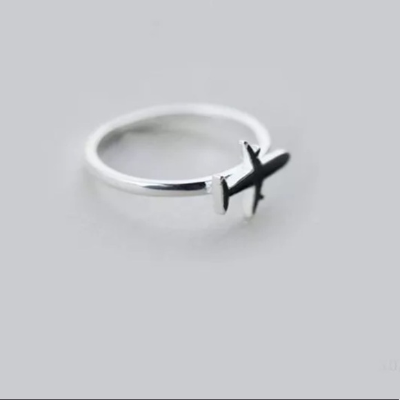 ✈️ Sterling Silver Airplane Adjustable Ring ✈️ - Picture 3 of 5